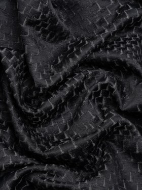 Stairstep Zig Zags Recycled Polyester and Cotton Drapery Jacquard – Ink – British Imported Stairstep Zig Zags Recycled Polyester and Cotton Drapery Jacquard – Ink – British Imported