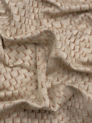 Stairstep Zig Zags Recycled Polyester and Cotton Drapery Jacquard – Sepia – British Imported Stairstep Zig Zags Recycled Polyester and Cotton Drapery Jacquard – Sepia – British Imported
