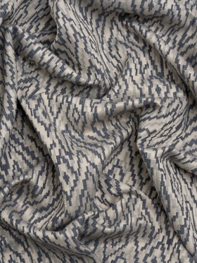 Geometric Recycled Polyester and Cotton Drapery Jacquard – Denim – British Imported Geometric Recycled Polyester and Cotton Drapery Jacquard – Denim – British Imported