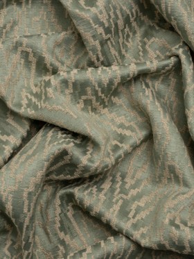 Geometric Recycled Polyester and Cotton Drapery Jacquard – Eucalyptus – British Imported Geometric Recycled Polyester and Cotton Drapery Jacquard – Eucalyptus – British Imported