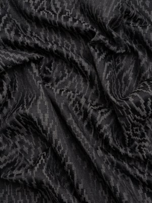 Geometric Recycled Polyester and Cotton Drapery Jacquard – Ink – British Imported Geometric Recycled Polyester and Cotton Drapery Jacquard – Ink – British Imported