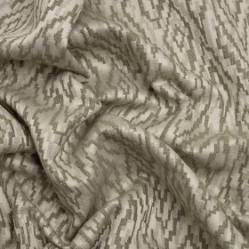 Geometric Recycled Polyester and Cotton Drapery Jacquard – Limestone – British Imported Geometric Recycled Polyester and Cotton Drapery Jacquard – Limestone – British Imported