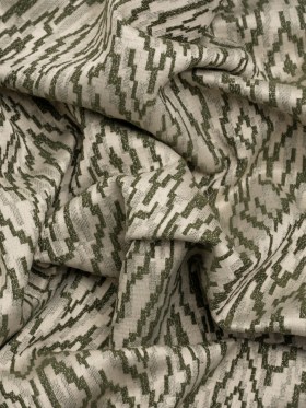 Geometric Recycled Polyester and Cotton Drapery Jacquard – Spruce – British Imported Geometric Recycled Polyester and Cotton Drapery Jacquard – Spruce – British Imported