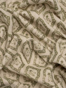 Brushed Cotton and Linen Canvas Print – Oregano Framed Floral – British Imported Brushed Cotton and Linen Canvas Print – Oregano Framed Floral – British Imported