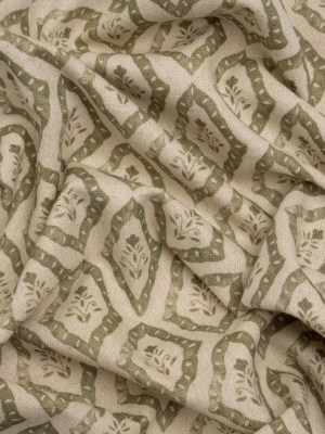 Brushed Cotton and Linen Canvas Print – Oregano Framed Floral – British Imported Brushed Cotton and Linen Canvas Print – Oregano Framed Floral – British Imported