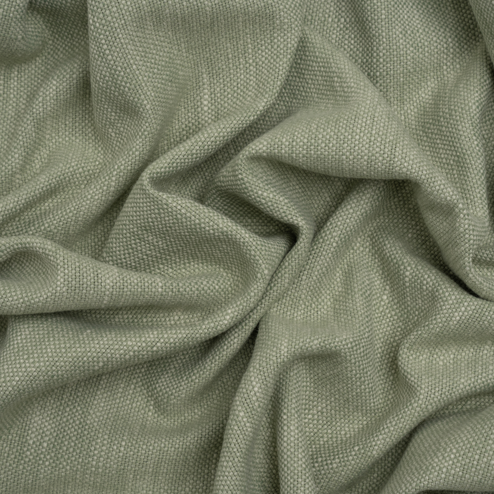 Linen Look Recycled Polyester and Cotton Woven – Eucalyptus – British Imported Linen Look Recycled Polyester and Cotton Woven – Eucalyptus – British Imported