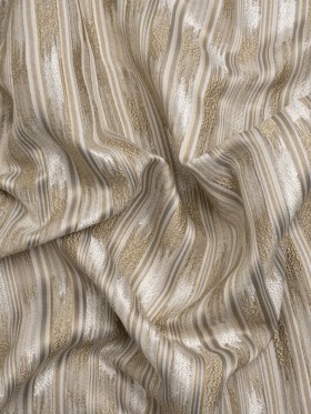 Recycled Polyester Drapery Jacquard – Flax Streaking Stripes – British Imported Recycled Polyester Drapery Jacquard – Flax Streaking Stripes – British Imported