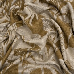 Recycled Polyester Drapery Jacquard – Ochre Jungle Trees – British Imported Recycled Polyester Drapery Jacquard – Ochre Jungle Trees – British Imported