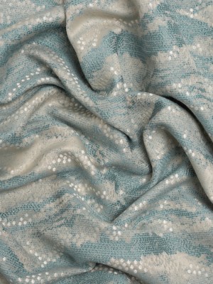 Recycled Polyester Jacquard – Seafoam Landscape Spots – British Imported Recycled Polyester Jacquard – Seafoam Landscape Spots – British Imported