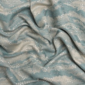 Recycled Polyester Jacquard – Seafoam Landscape Spots – British Imported Recycled Polyester Jacquard – Seafoam Landscape Spots – British Imported