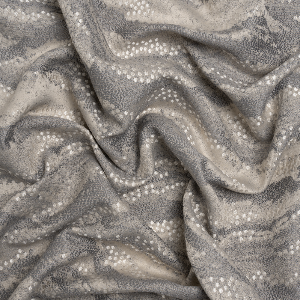 Recycled Polyester Jacquard – Slate Landscape Spots – British Imported Recycled Polyester Jacquard – Slate Landscape Spots – British Imported