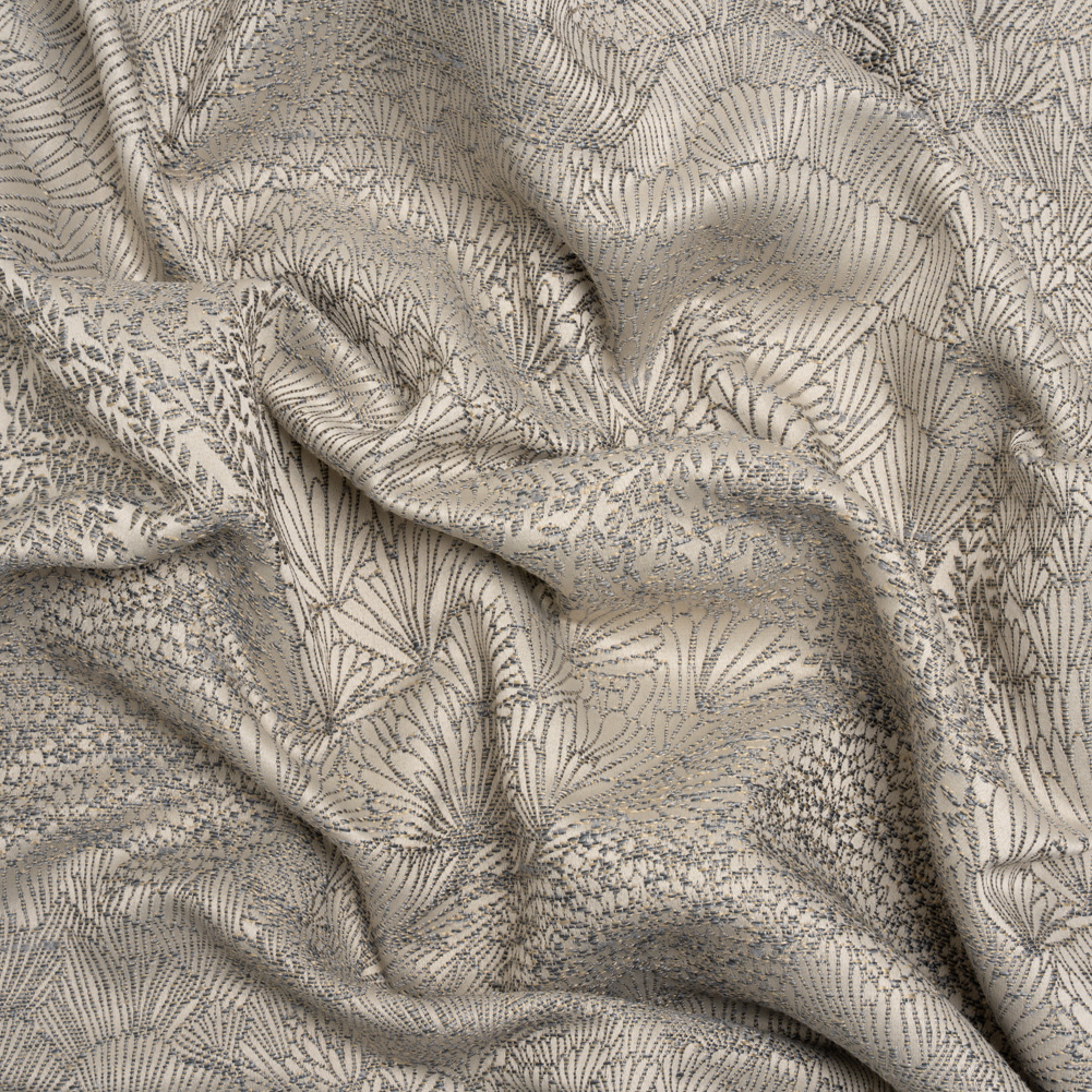 Recycled Polyester Jacquard – Slate Lush Garden – British Imported Recycled Polyester Jacquard – Slate Lush Garden – British Imported