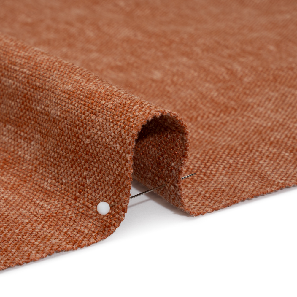 Linen Look Recycled Polyester and Cotton Woven – Paprika – British Imported Linen Look Recycled Polyester and Cotton Woven – Paprika – British Imported