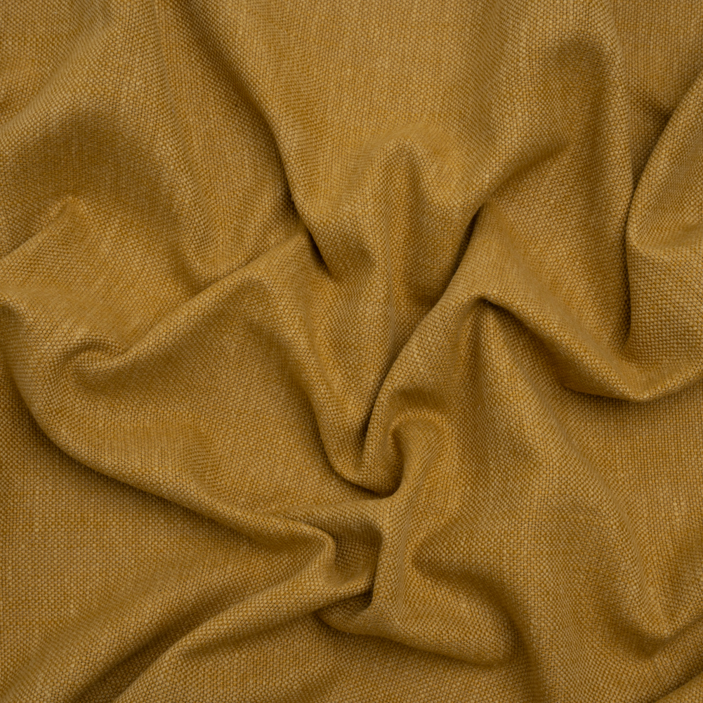 Linen Look Recycled Polyester and Cotton Woven – Tumeric – British Imported Linen Look Recycled Polyester and Cotton Woven – Tumeric – British Imported