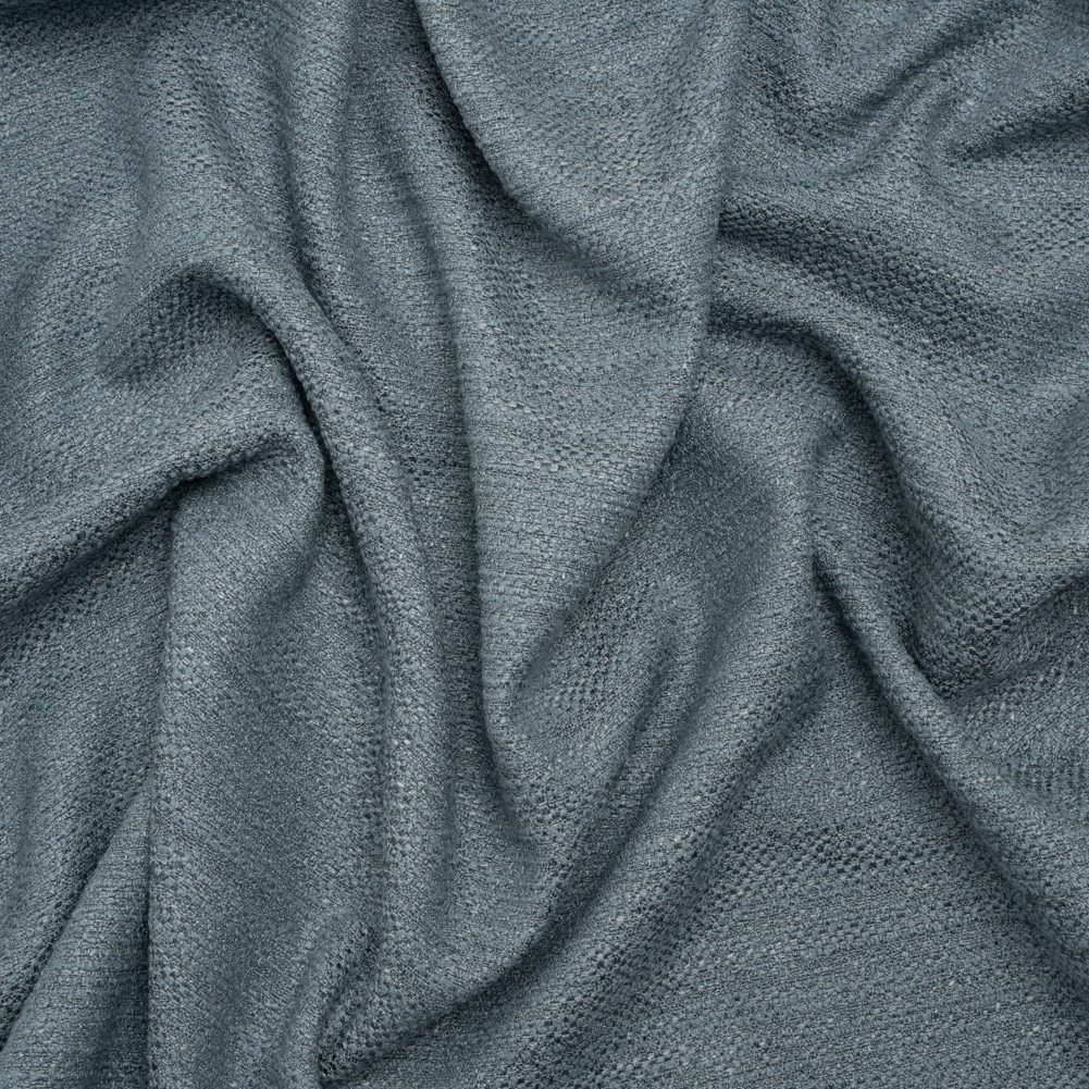 Textured Recycled Polyester Woven – Chambray Boucle Stripes – British Imported Textured Recycled Polyester Woven – Chambray Boucle Stripes – British Imported