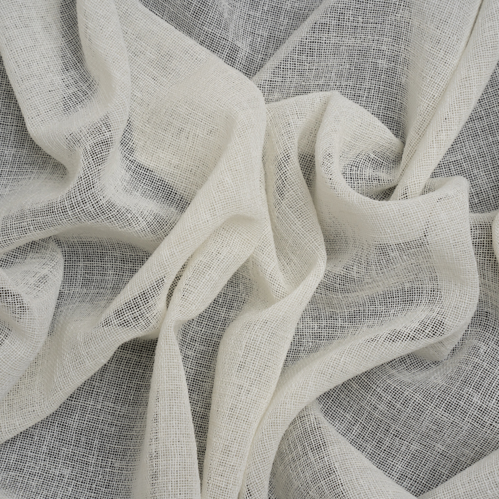 Linen Look Recycled Polyester Drapery Sheers Woven 118″ – Chalk – British Imported Linen Look Recycled Polyester Drapery Sheers Woven 118″ – Chalk – British Imported