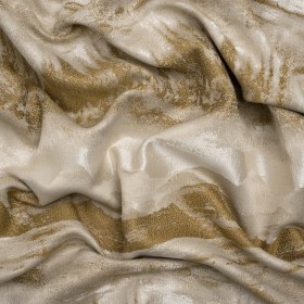 Recycled Polyester Drapery Jacquard – Ochre Hazy Landscapes – British Imported Recycled Polyester Drapery Jacquard – Ochre Hazy Landscapes – British Imported
