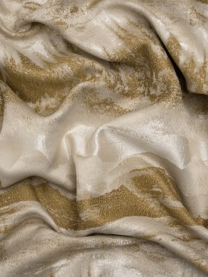 Recycled Polyester Drapery Jacquard – Ochre Hazy Landscapes – British Imported Recycled Polyester Drapery Jacquard – Ochre Hazy Landscapes – British Imported