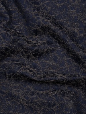 Satin-Faced Jacquard – Indigo Cracked – British Imported) Satin-Faced Jacquard – Indigo Cracked – British Imported)
