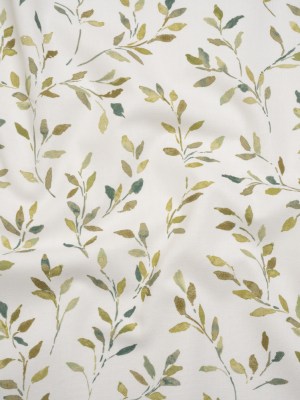 Printed Cotton Canvas – Moss Leafy Stems – British Imported Printed Cotton Canvas – Moss Leafy Stems – British Imported