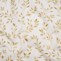 Printed Cotton Canvas – Ochre Leafy Stems – British Imported Printed Cotton Canvas – Ochre Leafy Stems – British Imported