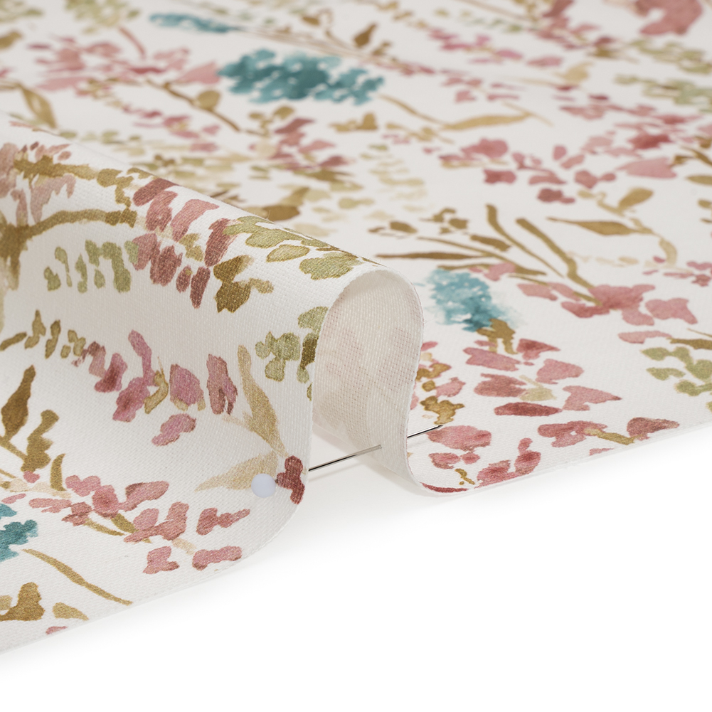 Printed Cotton Canvas – Peony Painterly Flowers – British Imported Printed Cotton Canvas – Peony Painterly Flowers – British Imported