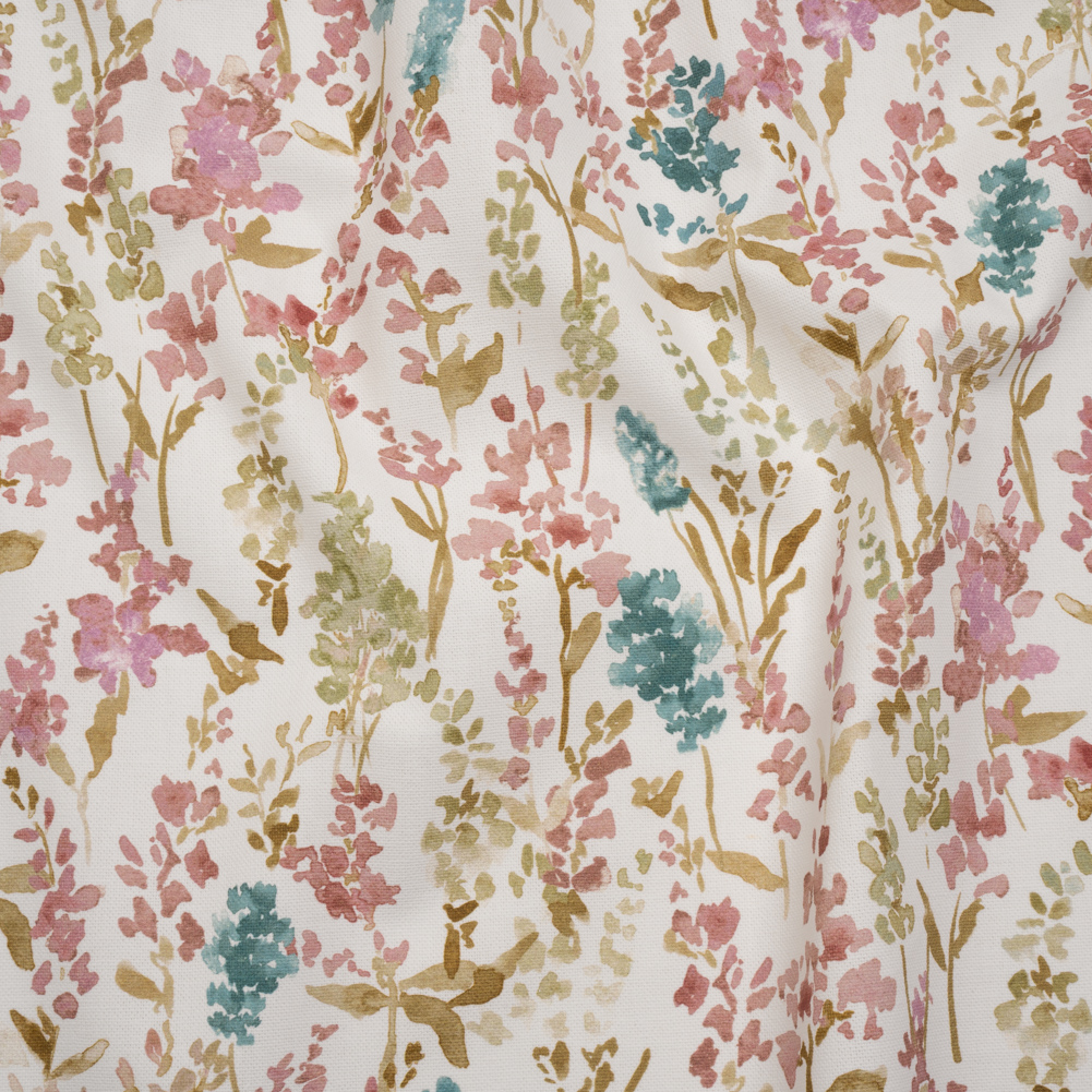 Printed Cotton Canvas – Peony Painterly Flowers – British Imported Printed Cotton Canvas – Peony Painterly Flowers – British Imported