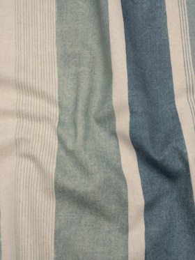 Printed Cotton and Linen Canvas – Azure Stripes – British Imported Printed Cotton and Linen Canvas – Azure Stripes – British Imported