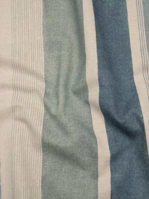 Printed Cotton and Linen Canvas – Azure Stripes – British Imported Printed Cotton and Linen Canvas – Azure Stripes – British Imported