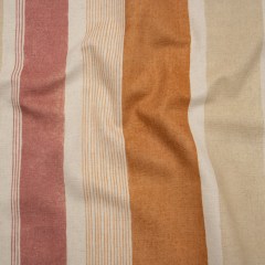 Printed Cotton and Linen Canvas – Ginger Stripes – British Imported Printed Cotton and Linen Canvas – Ginger Stripes – British Imported