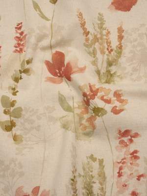 Printed Cotton Canvas – Berry Watercolor Blooms – British Imported Printed Cotton Canvas – Berry Watercolor Blooms – British Imported