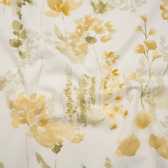 Printed Cotton Canvas – Maize Watercolor Blooms – British Imported Printed Cotton Canvas – Maize Watercolor Blooms – British Imported