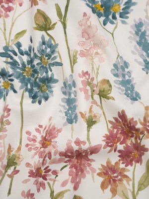 Printed Cotton Canvas – Peony Blooming Watercolor Garden – British Imported Printed Cotton Canvas – Peony Blooming Watercolor Garden – British Imported