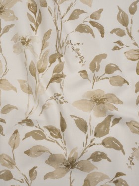 Printed Cotton Canvas – Flax Watercolor Floral Stems – British Imported Printed Cotton Canvas – Flax Watercolor Floral Stems – British Imported