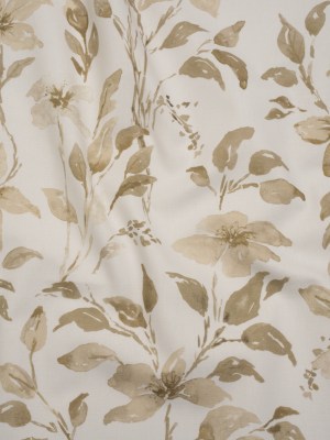 Printed Cotton Canvas – Flax Watercolor Floral Stems – British Imported Printed Cotton Canvas – Flax Watercolor Floral Stems – British Imported