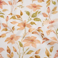 Printed Cotton Canvas – Sienna Watercolor Floral Stems – British Imported Printed Cotton Canvas – Sienna Watercolor Floral Stems – British Imported