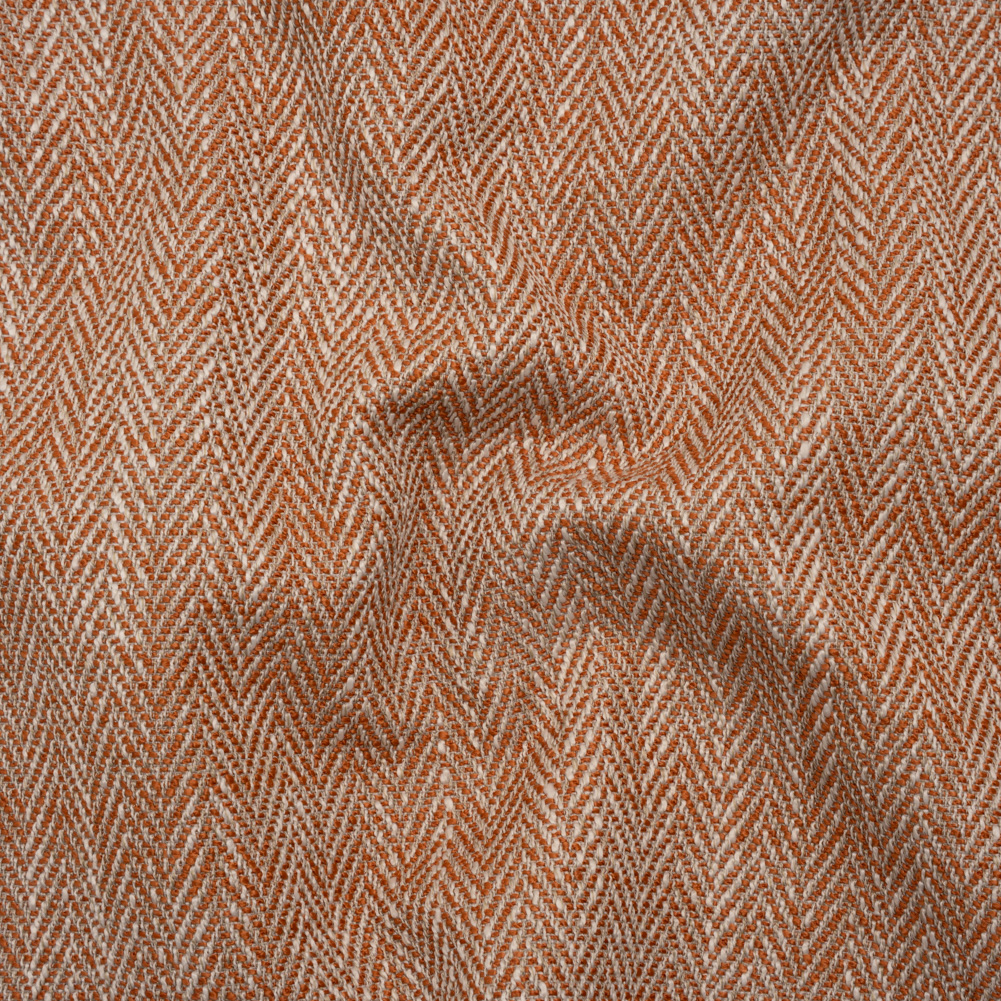 Recycled Polyester Home Decor Twill – Papaya Herringbone – British Imported Recycled Polyester Home Decor Twill – Papaya Herringbone – British Imported
