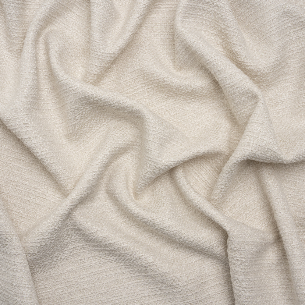 Textured Recycled Polyester Woven – Oyster Boucle Stripes – British Imported Textured Recycled Polyester Woven – Oyster Boucle Stripes – British Imported