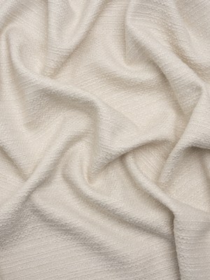 Textured Recycled Polyester Woven – Oyster Boucle Stripes – British Imported Textured Recycled Polyester Woven – Oyster Boucle Stripes – British Imported