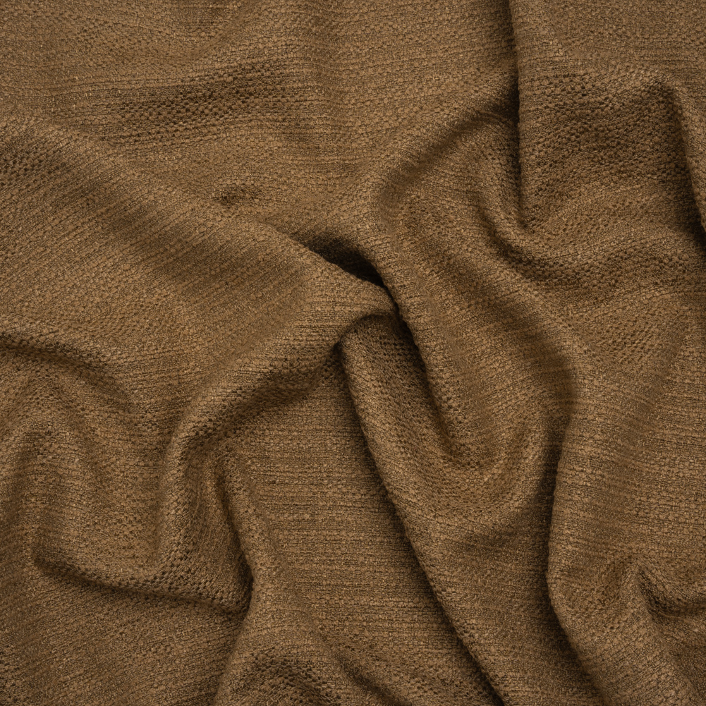 Textured Recycled Polyester Woven – Pecan Boucle Stripes – British Imported Textured Recycled Polyester Woven – Pecan Boucle Stripes – British Imported
