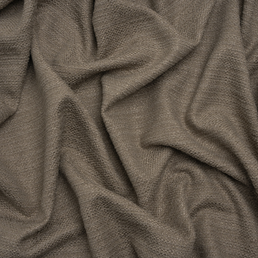 Textured Recycled Polyester Woven – Porcini Boucle Stripes – British Imported Textured Recycled Polyester Woven – Porcini Boucle Stripes – British Imported