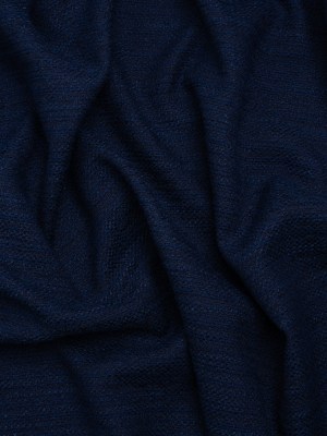 Textured Recycled Polyester Woven – Prussian Boucle Stripes – British Imported Textured Recycled Polyester Woven – Prussian Boucle Stripes – British Imported