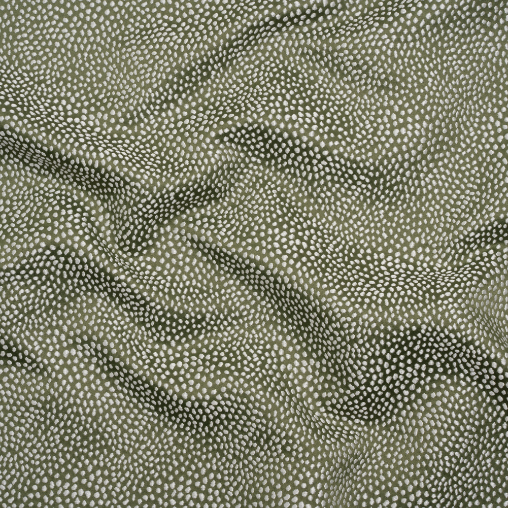 Recycled Polyester Jacquard – Moss Little All-Over Spots – British Imported Recycled Polyester Jacquard – Moss Little All-Over Spots – British Imported