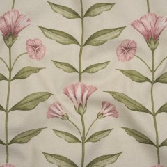 Printed Cotton Canvas – Sage Balanced Flower Stems – British Imported Printed Cotton Canvas – Sage Balanced Flower Stems – British Imported