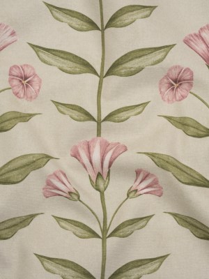 Printed Cotton Canvas – Sage Balanced Flower Stems – British Imported Printed Cotton Canvas – Sage Balanced Flower Stems – British Imported