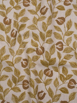 Printed Cotton Canvas – Maize Budding Flowers and Leaves – British Imported Printed Cotton Canvas – Maize Budding Flowers and Leaves – British Imported