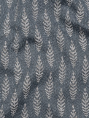 Recycled Polyester and Cotton Jacquard – Ink Lines of Leaves – British Imported Recycled Polyester and Cotton Jacquard – Ink Lines of Leaves – British Imported