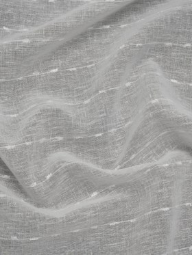 Slubbed Double Wide Drapery Sheers Fabric – Chalk Eyelash Fringe Dot Stripes – British Imported Slubbed Double Wide Drapery Sheers Fabric – Chalk Eyelash Fringe Dot Stripes – British Imported