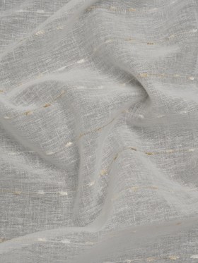 Slubbed Double Wide Drapery Sheers Fabric – Sand Eyelash Fringe Dot Stripes – British Imported Slubbed Double Wide Drapery Sheers Fabric – Sand Eyelash Fringe Dot Stripes – British Imported