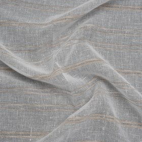 Slubbed Double Wide Drapery Sheers Fabric – Driftwood Ribbed Stripes – British Imported Slubbed Double Wide Drapery Sheers Fabric – Driftwood Ribbed Stripes – British Imported